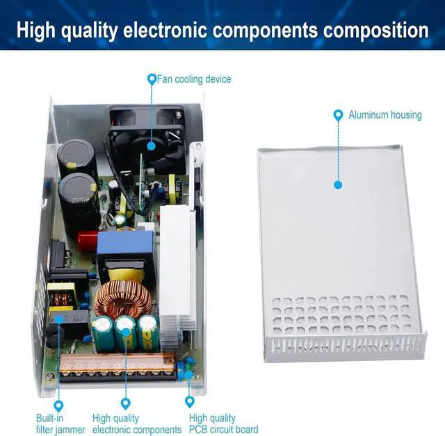 Alt view image 4 of 7 - DC 24V 41.6A 1000W Switching Power Supply SMPS AC 110V / 220V-DC 24V Transformer Adapter, for Medical Equipment,CNC,Computer Project of Industrial Power Supplies