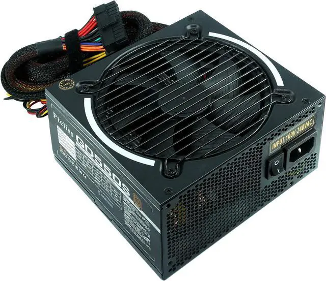 Main image of Ptcliss 550W GD550S ATX Gaming PC Power Supply 80+ Bronze PSU Non-Modular Power Supply Flat Black Cables
