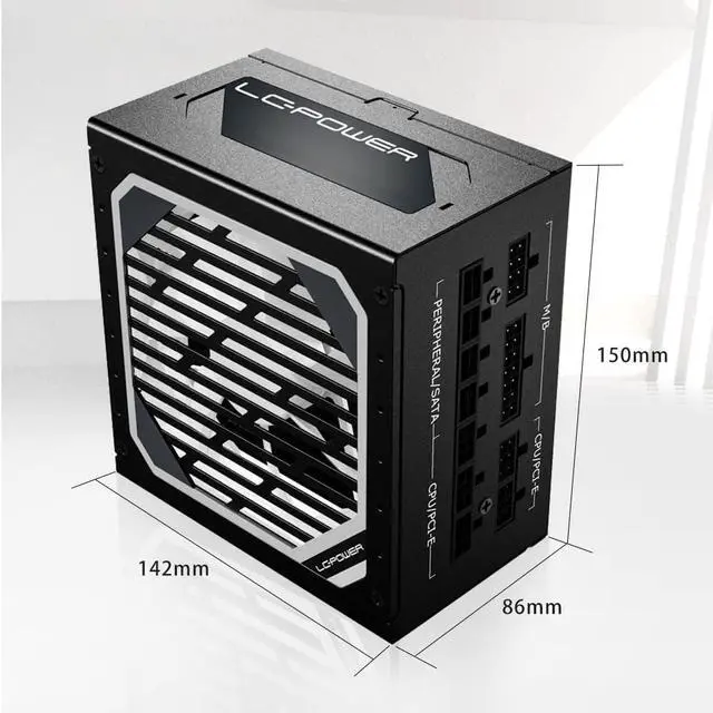 Alt view image 6 of 7 - LC-Power PC 750W Power Supply, Super Silent Modular Serie 80+ Gold, Full Modular PSU 750 Watt, Active PFC ATX, 120mm Fan LC6750M (750W)