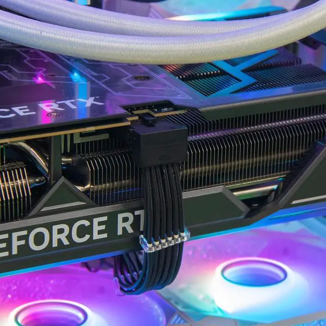 Alt view image 5 of 7 - Sirlyr 90 Degree Connector 12VHPWR Cable,PCIE 5.0 Power Supply,Sleeved 16 Pin GPU Cables for ASUS RTX3090Ti 4080 4090 Graphic Card Compatible ASUS,EVGA,Seasonic Modular Power Supply Black