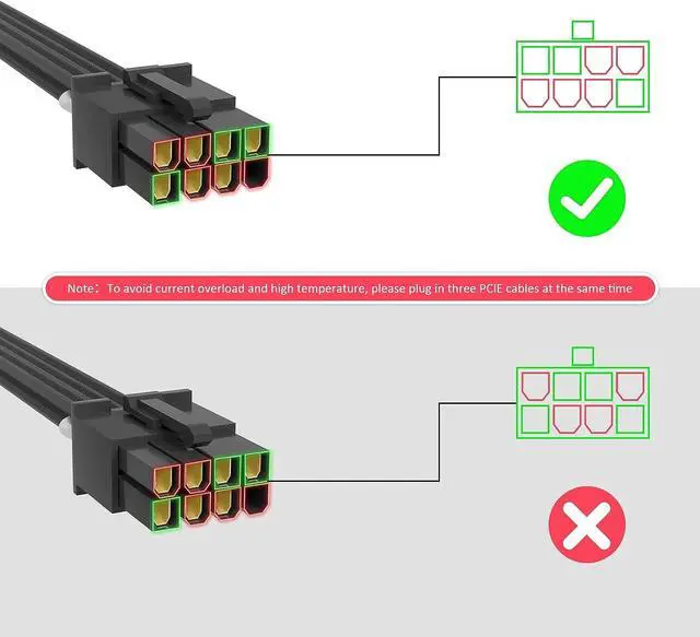 Alt view image 7 of 7 - Sirlyr 90 Degree Connector 12VHPWR Cable,PCIE 5.0 Power Supply,Sleeved 16 Pin GPU Cables for ASUS RTX3090Ti 4080 4090 Graphic Card Compatible ASUS,EVGA,Seasonic Modular Power Supply Black