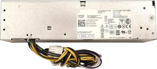 Alt view image 2 of 6 - 315W Power Supply Replacement for Dell Optiplex XE2 9020 7020 3020 SFF VX372 D315ES-00