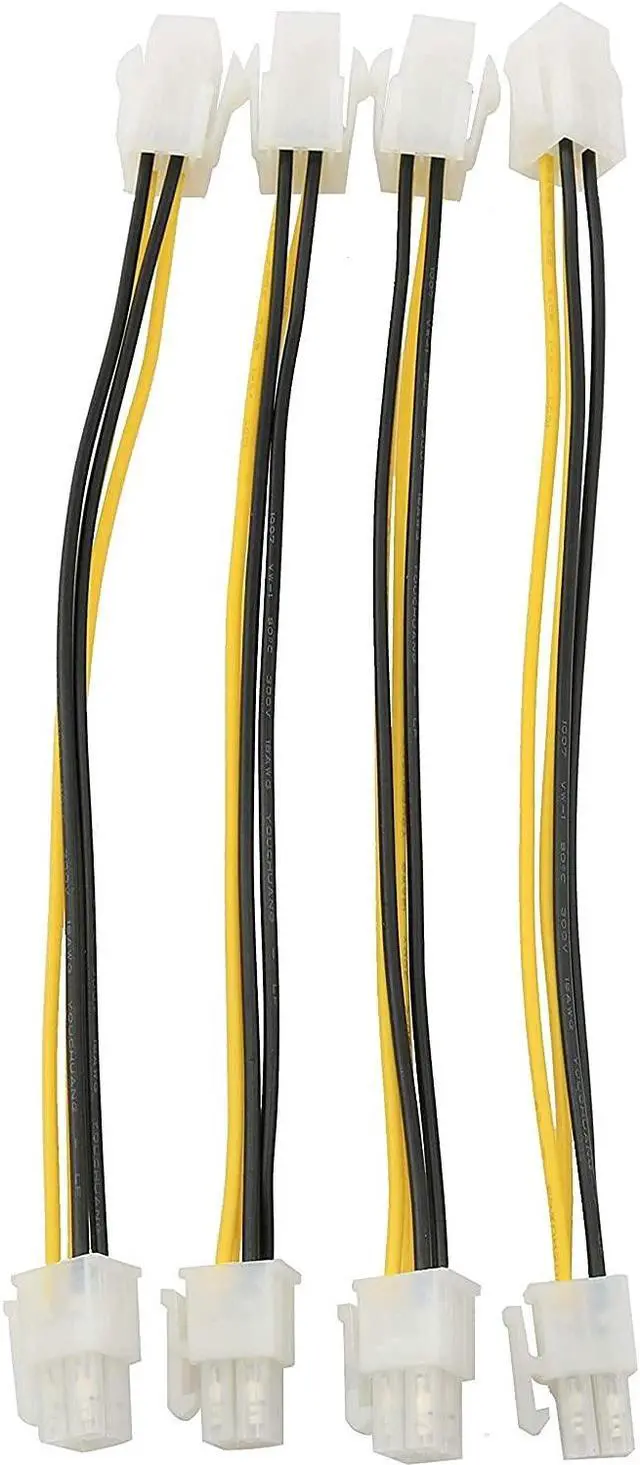 Main image of Longdex ATX Plug CPU Power Adapter Cable 4PCS 8Inch 4-Pin ATX Male to 4-Pin ATX Female 12V Motherboard Power Extension Cable