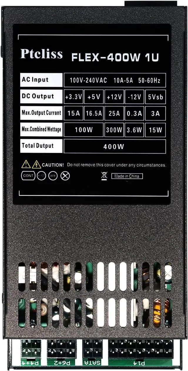 Alt view image 4 of 6 - Ptcliss 400W Full Modular 1U Flex ATX Power Supply 80 Plus Bronze Efficiency, Flex-400W