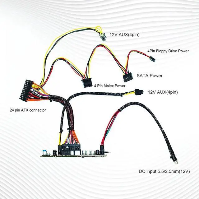 Alt view image 5 of 7 - ASHATA DC to DC ATX PSU 12V 300W 24Pin ATX Switch PSU Mini ITX 1U PC Power Supply Module for Computer