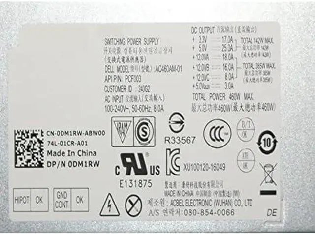Alt view image 4 of 6 - IndustrialMaker PSU for T3630 5680 R7 R6 R5 460W Power Supply AC460AM-01 AC460AM-03 DPS-460DB-4 A DPS-460DB-15 A DPS-460CB-15A