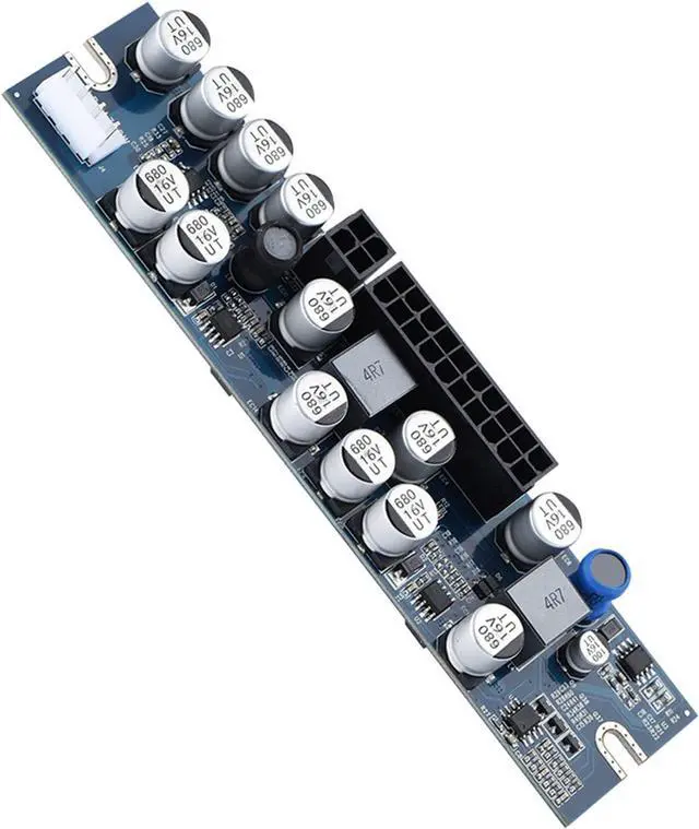 Alt view image 4 of 7 - Pc Mini Itx Power Supply 16×8×4 Pc PSU Dc 12V Input 300W Computer Power Supply Module with 24Pin Connect Aux Cable