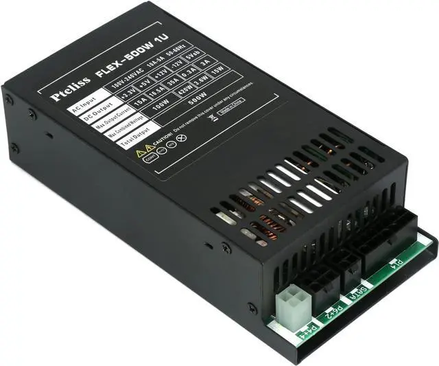Main image of Ptcliss 500W Full Modular 1U Flex ATX Power Supply 80 Plus Bronze Efficiency, Flex-500W