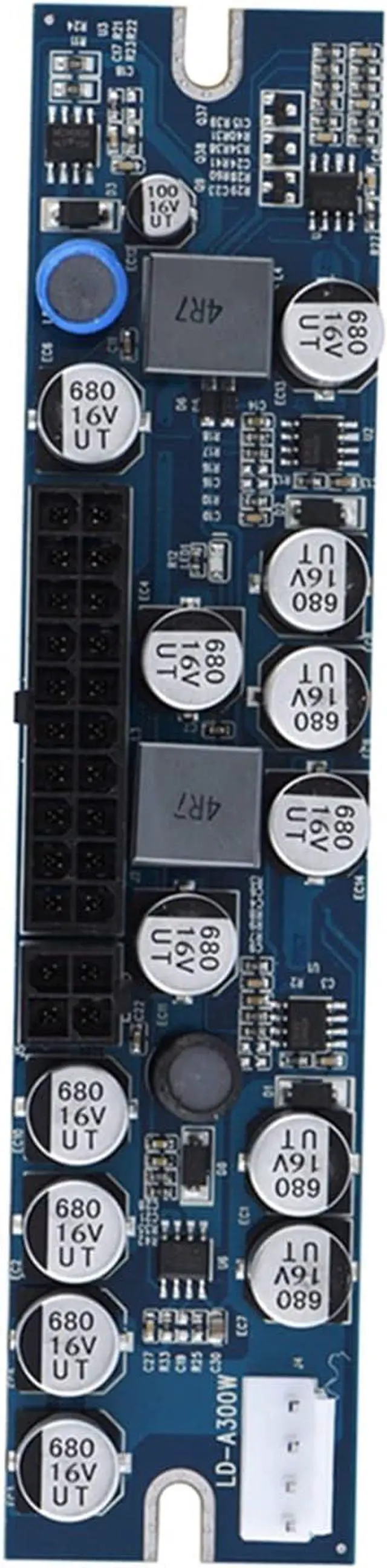 Alt view image 3 of 7 - Mini Itx Power Supply Portable 16×8×4 Pc PSU Dc 12v Input 300w Computer Power Supply Module with 24pin Connect Aux Cable