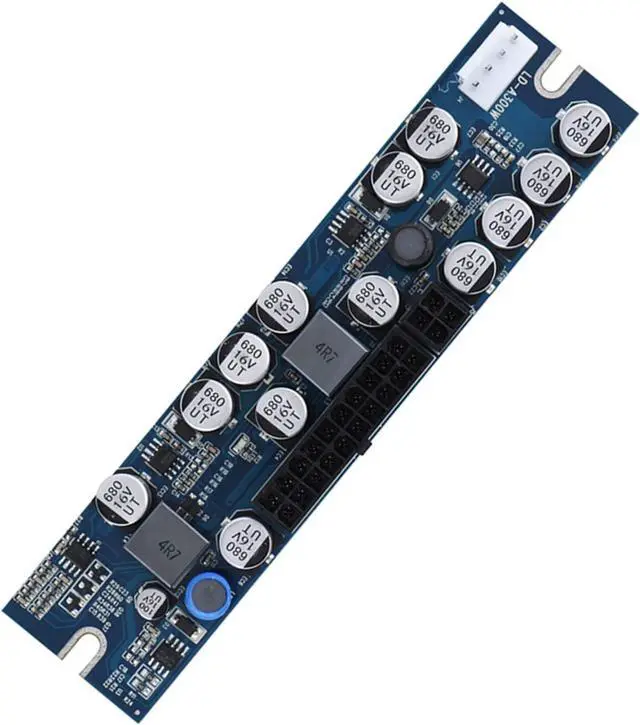 Alt view image 4 of 7 - Mini Itx Power Supply Portable 16×8×4 Pc PSU Dc 12v Input 300w Computer Power Supply Module with 24pin Connect Aux Cable