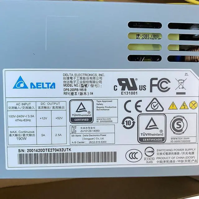 Alt view image 3 of 7 - BestParts New 190Watts DPS-200PB-185 B Power Supply Replacement for Delta AC 100-240V 3.5A 47-63HZ