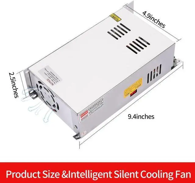 Alt view image 2 of 7 - NVVV 65V 12.3A 800W LED Switch Power Supply Driver AC 110/220V to DC 65V Transformer for LED Strip CCTV Security System,Camera,3D Printer,Computer Project,Motor