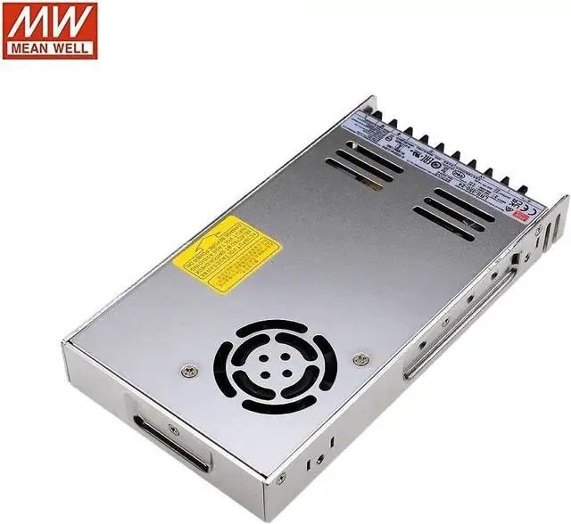 Alt view image 4 of 6 - Mean Well 24V Power Supply LRS-350-24, DC 350W 14.6A Enclosed DC Switching Power Supply, 3D Printer Replacement Power Bench, with a Terminal Cover, Mounting Brackets and Screws