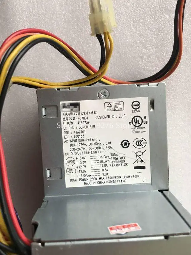 Alt view image 2 of 6 - PSU for PC7001 PS-5281-01VF DPS-280KB A HK340-85FP TFX Power Supply M57 M58 M8000T/S 4250S M6100S