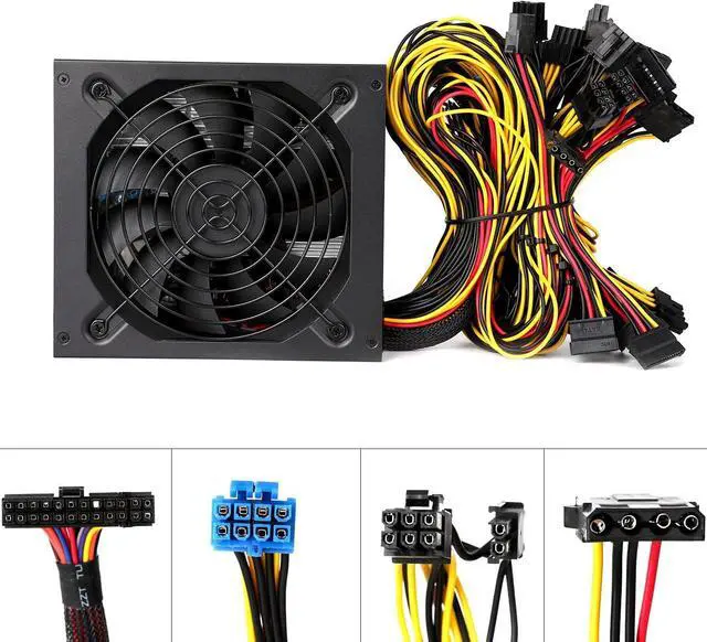 Alt view image 3 of 6 - Mining Machine Power Supply Specially Designed for American Voltage 110V 1800W Mining Power Supply Support 8 GPUs GPU Mining Rig,(1800 Watt Power Supply)