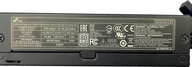 Alt view image 2 of 5 - BestParts New 500W Switching Power Supply Replacement for Intel NUC9VXQNX NUC9i7QNX i7-9750H FSP500-30AS