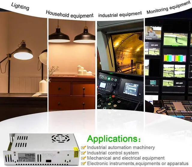 Alt view image 7 of 7 - EAGWELL DC 60V 10A 600W Universal Regulated Switching Power Supply for LED Strip Lights Module,CCTV,Radio,Computer Project, 3D Printer,LED Driver