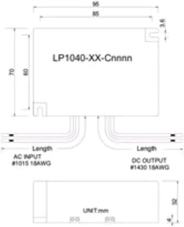Alt view image 4 of 4 - High Perfection LP1040-15-C2500 40W 2500Ma Con. Cur. LED Power Supply