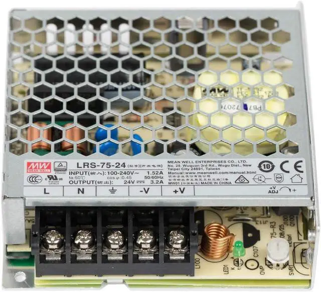 Alt view image 2 of 7 - Meanwell LRS-75 Switching Power Supply 24V 3.2A 75W Original MW Taiwan Brand for Laser Controller