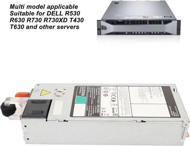 Alt view image 5 of 7 - L1100E S1 Server Power Supply, 1100W Power Supply Workstation Server Gaming Full Modular, Desktop Computer PSU for R530 R630 R730 R730XD