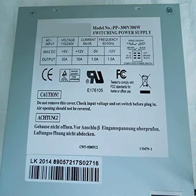 Alt view image 4 of 5 - PSU for Antec at with Switch P8 P9 300W Power Supply PP-300V SPI-300G