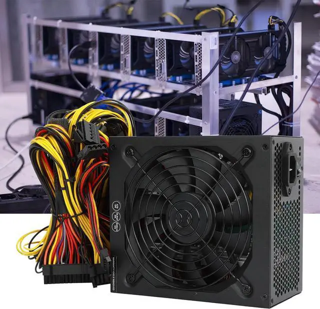 Alt view image 3 of 7 - 1800W-2400W Mining Power Supply Supports 8 GPU Mining Rig, 95% Conversion Efficiency PC Mining Power Supply ETH Rig Ethereum Miner Black 2400W