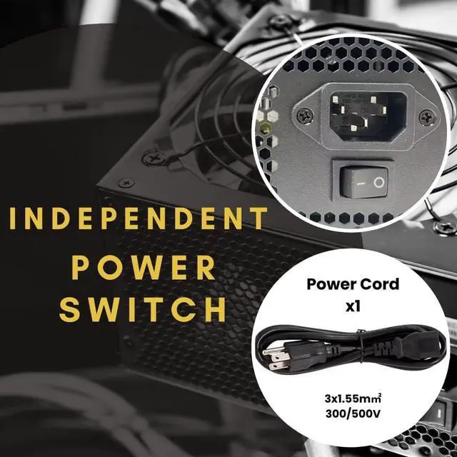 Alt view image 6 of 7 - VTRETU 1800W Mining Power Supply ATX PSU Supports GPU Mining Rig Input110V-220V, Output 1600W-1800W 4U Power Supply Including 10 Connecting Cables and 1 Power Cord