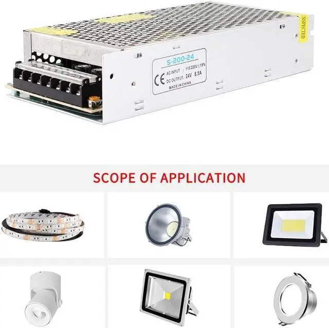 Alt view image 2 of 6 - AC DC Transformer 5V 24V Power Supply 12V Alimentation 1A 2A 3A 5A 10A 15A 20A 220V to 12V 3 5 9 15 18 24 36 48 V Power Supply (Color : 5V Power Supply, Size : 5A)