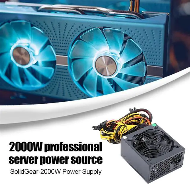 Alt view image 5 of 6 - 2600/2400/2000/1800W PSU ATX Mining Power Supply 180-265V ETH Bitcoin Miner Ethereum Mining Power Supply Support 8 Graphics Card(2000w)