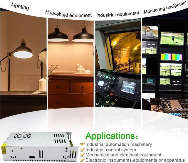 Alt view image 7 of 7 - EAGWELL 24V 25A DC Universal Regulated Switching Power Supply 600W for LED Strip Lights Module,CCTV,Radio,Computer Project, 3D Printer,LED Driver