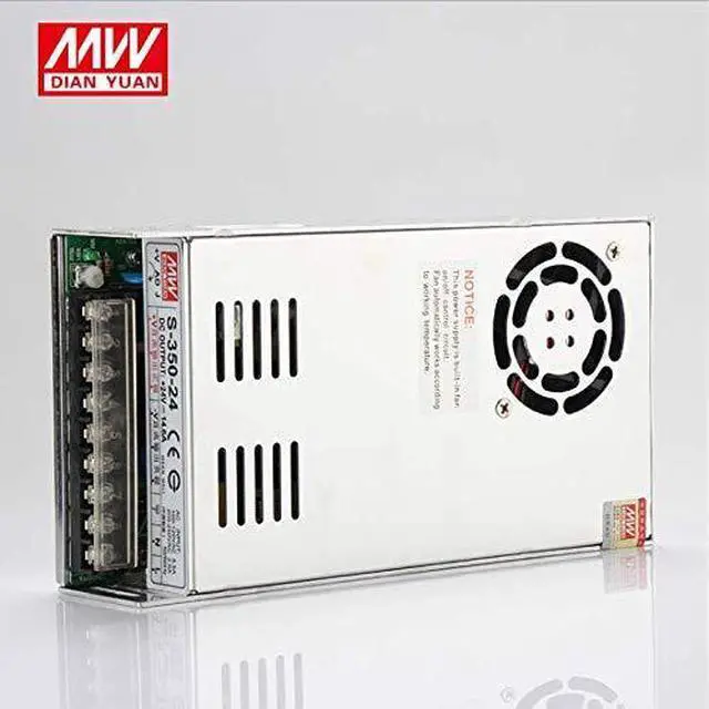 Alt view image 4 of 7 - 24V 350W Power Supply Universal Switching Power Converter Adapter 110V/220V AC to DC for CCTV, Radio, Computer Project, LED Strip Lights, 3D Printer, Security System, LCD Monitor (S-350-24)