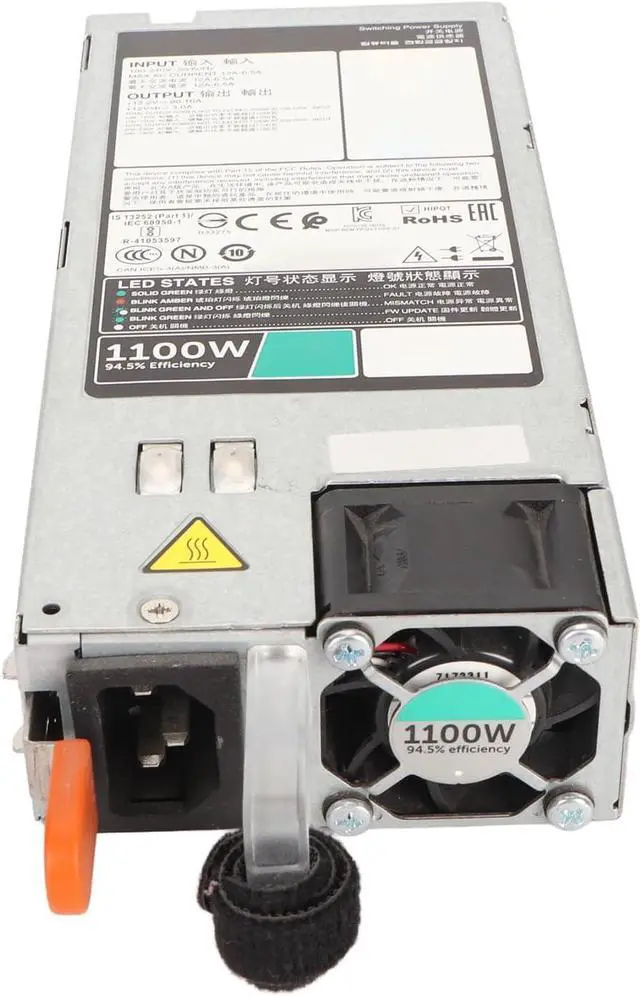 Alt view image 3 of 7 - Server Power Supply Replacement, Server Power Supply 1100 W Easy Installation Stable Performance Plug and Play for T630 for R730XD for R530