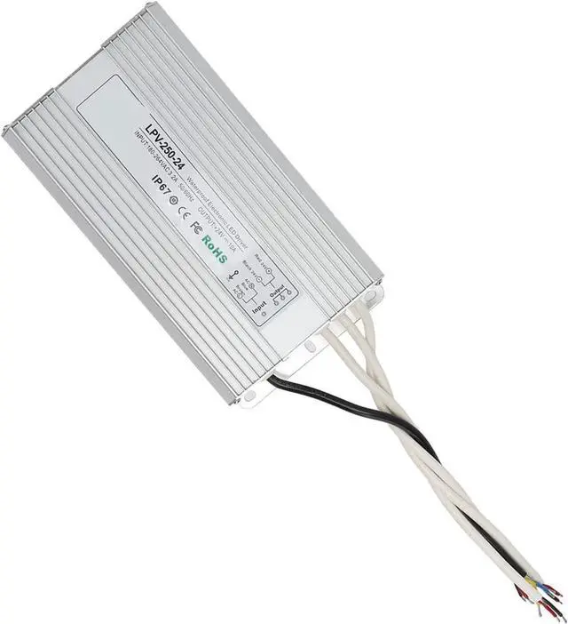 Alt view image 3 of 7 - Pwshymi Power Supply, -10-50 Fast Heat Dissipation LED Driver 24V Switch Power Supply 180-264V 50 60Hz for LED Lighting