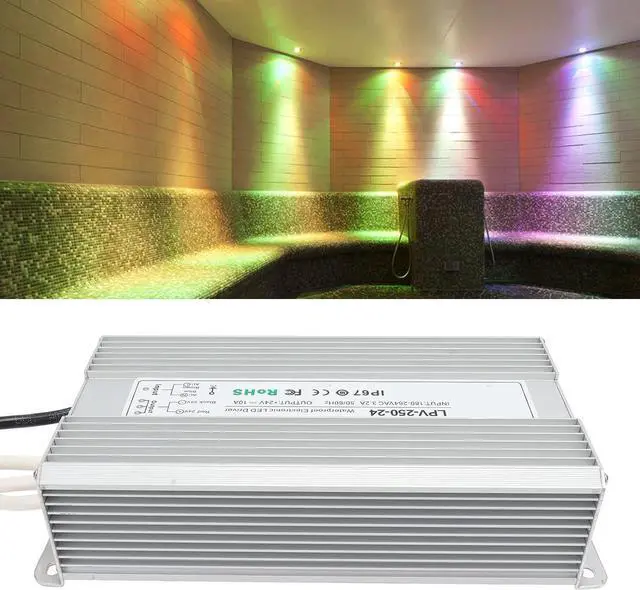 Alt view image 2 of 7 - Pwshymi Power Supply, -10-50 Fast Heat Dissipation LED Driver 24V Switch Power Supply 180-264V 50 60Hz for LED Lighting