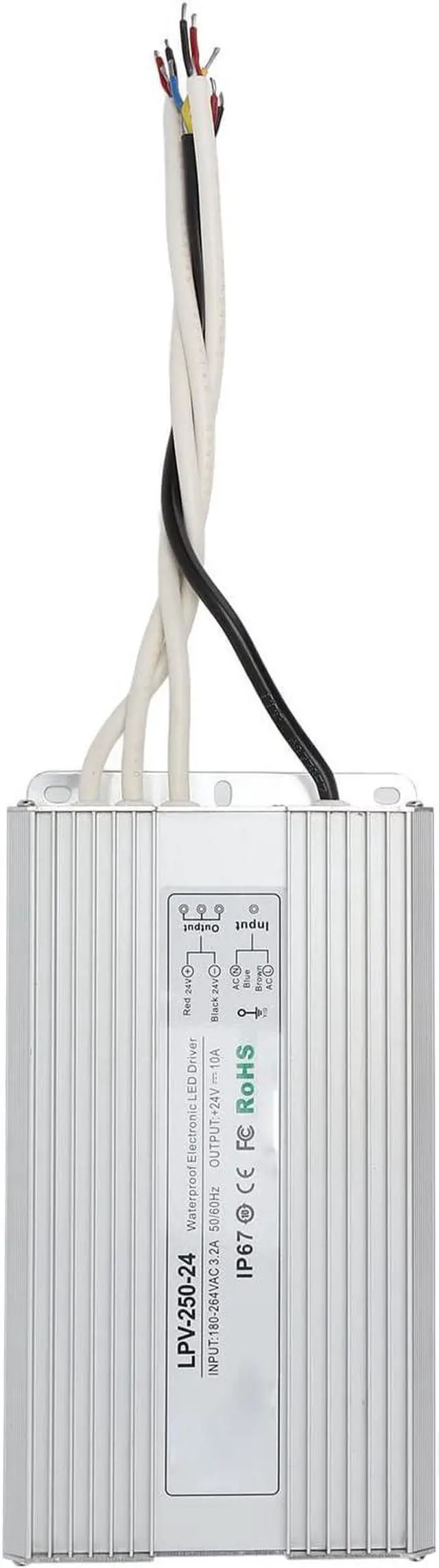 Alt view image 6 of 7 - Pwshymi Power Supply, -10-50 Fast Heat Dissipation LED Driver 24V Switch Power Supply 180-264V 50 60Hz for LED Lighting
