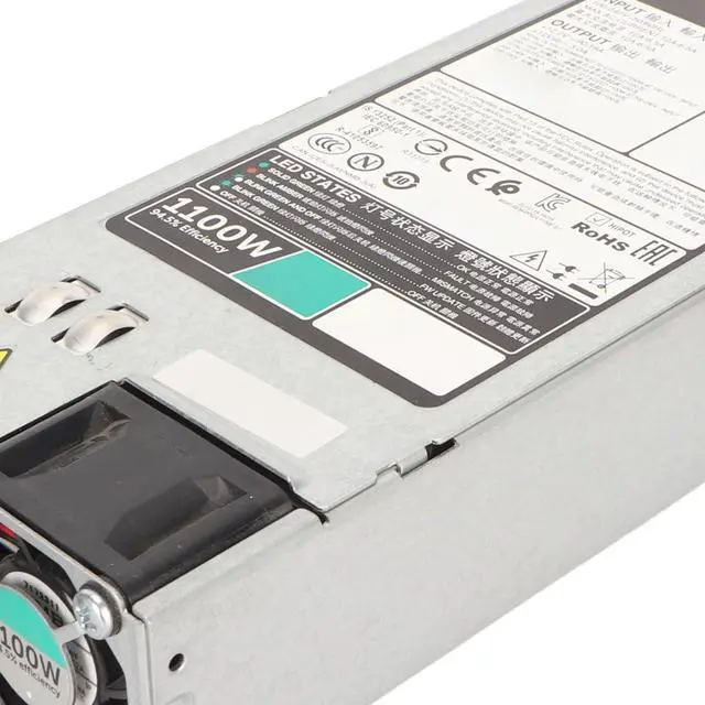Alt view image 7 of 7 - Server Power Supply Replacement, Server Power Supply 1100 W Easy Installation Stable Performance Plug and Play for T630 for R730XD for R530