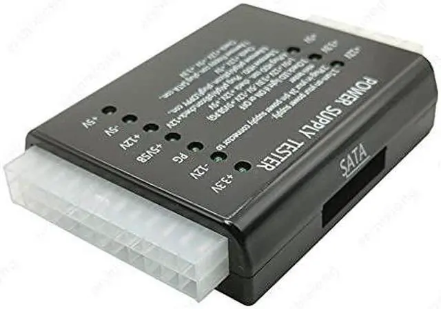 Alt view image 5 of 6 - 20/24 Pin for PSU ATX SATA HDD Power Supply Tester Black PC 20 24 Pin PSU ATX SATA HD