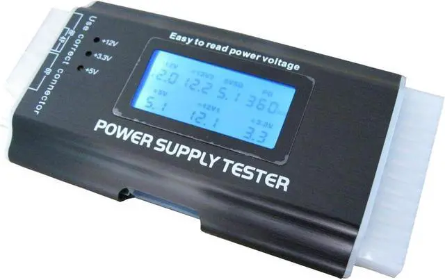 Main image of Homtoozhii 20+4 Pin LCD Computer Power Supply Tester for IDE HDD ATX ITX BYI Connectors-Black
