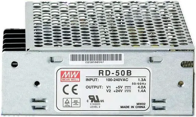Alt view image 3 of 6 - MW Mean Well Enclosed Type RD-50A/B Non-PFC RD Series 50W Dual Output Switching Power Supply Multiple Output Voltages (RD-50B)