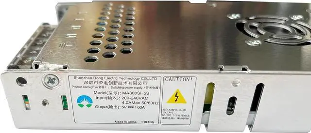 Alt view image 4 of 5 - MA300SH5S Rong-Electric Best Price 5V 60A 300W Power Supply MA300SH5S