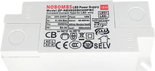 Alt view image 4 of 4 - Power Supply 8-12 String LED External Drive Power Supply 8-12W Flicker-Free Isolated Flat Panel Light Drive Power Supply