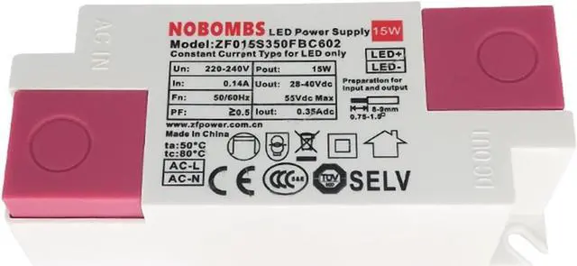 Main image of SHXSYN Power Supply 15W 350mA Low P no Flicker Isolation Certified LED Panel Light Drive LED Drive Power Supply