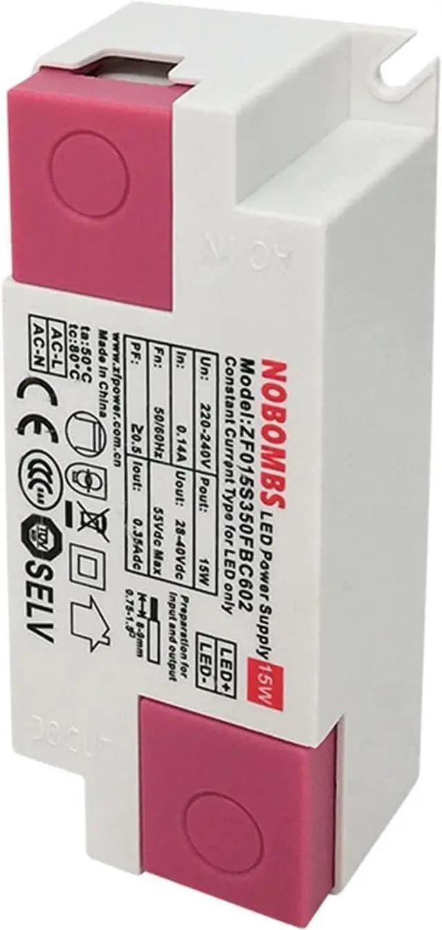 Alt view image 4 of 4 - SHXSYN Power Supply 15W 350mA Low P no Flicker Isolation Certified LED Panel Light Drive LED Drive Power Supply