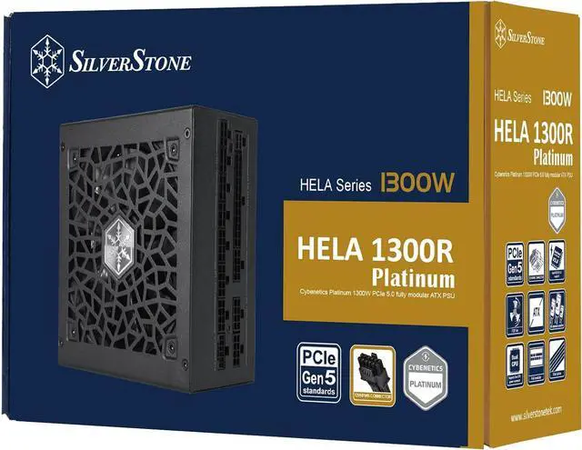 Alt view image 6 of 7 - SilverStone Technology HELA 1300R Platinum ATX 3.0 / PCIe Gen 5 1300W Fully Modular Power Supply with Compact Dimensions, SST-HA1300R-PM