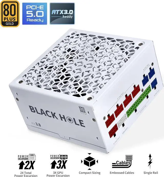 Alt view image 6 of 6 - SAMA 1200w Power Supply - ATX 3.0&PCIe 5.0 Fully Modular PSU - 80 Plus Gold Efficiency 12VHPWR Connectors on PSU RTX 40 Series,ECO FDB Silent Fan,10 Year Warranty