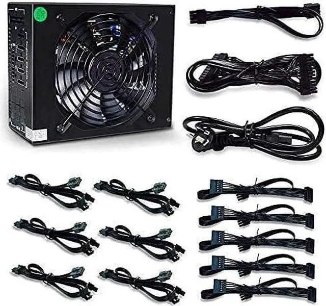 Alt view image 4 of 5 - BitcoinMerch.com - 1600W 110V - 220V US Mining Modular Power Supply for G2 Antminer S9 L3++ RTX 3080 3090