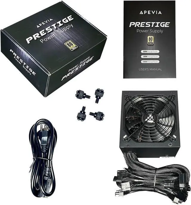 Alt view image 7 of 7 - Apevia ATX-PR800W Prestige 800W 80+ Gold Certified, RoHS Compliance, Active PFC ATX Gaming Power Supply