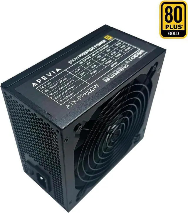 Alt view image 5 of 7 - Apevia ATX-PR800W Prestige 800W 80+ Gold Certified, RoHS Compliance, Active PFC ATX Gaming Power Supply