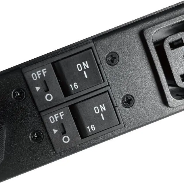 Alt view image 5 of 7 - Rack Mount Power Strip - 240V 30A 1C19 & 5 C13 outlets PDU with Built-in Surge Protector, Volt & Amp Meter for Data Center - 19\u201d Metal Housing, Ears & Fittings Included (10C13 2C19)