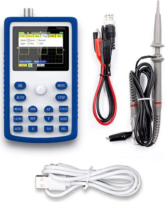 Main image of Oscilloscope Multimeter Signal Generator Digital Lab Oscilloscopes, 500MS/S Sampling Rate, 110MHz Bandwidth, 1KHz/3.3V Calibration Square Wave Osciloscopio Automotriz